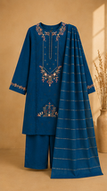 Teal Bloom Embroidered — 3 Piece Suit