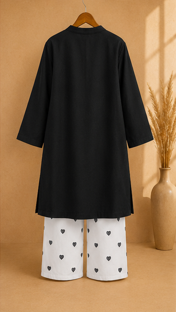 Noir Black Kurta Set