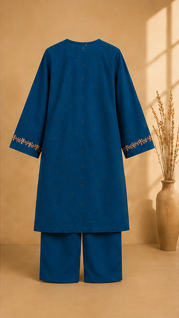 Teal Bloom Embroidered — 3 Piece Suit
