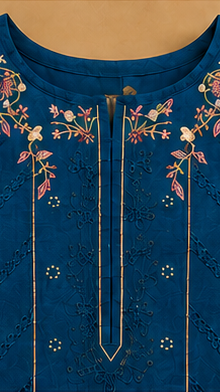 Teal Bloom Embroidered — 3 Piece Suit
