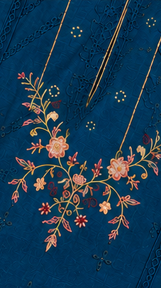 Teal Bloom Embroidered — 3 Piece Suit